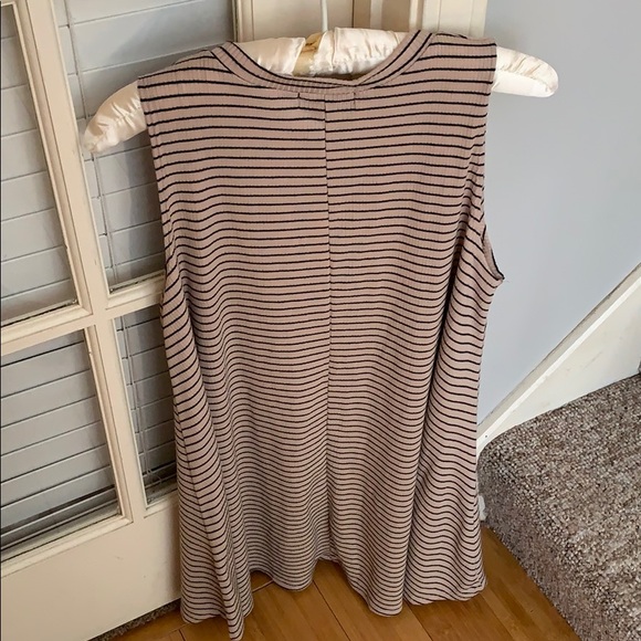 See You Monday Tan & Black Striped Tunic Dress - Picture 2 of 3